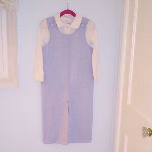 ADORABLE set of The Children's Place white shirt and handmade romper, size 4T